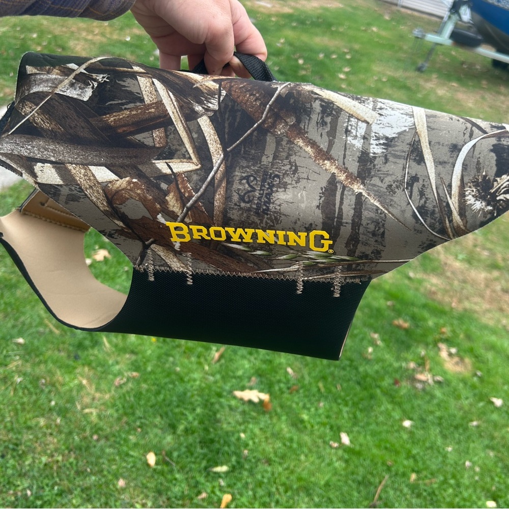 Browning Camouflage Pet Vest with Black and Tan